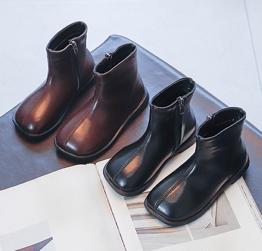 2022秋冬新作  キッズ  靴  子供靴  皮靴    シューズ  ブーツ   韓国ファッション カジュアル 2色