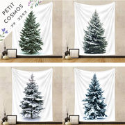 5サイズ☆壁飾り布 クリスマスツリー タペストリー 壁掛け インテリア もみの木 北欧 おしゃれ