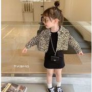 韓国風子供服  キッズ レオパード柄ジャケットコートセットアップ  女の子  ワンピース