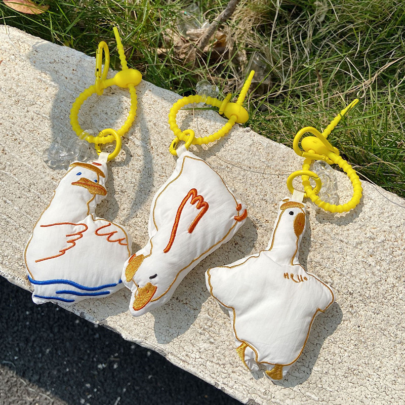 可愛い アヒル おもちゃ キーホルダー バッグチャーム レディース