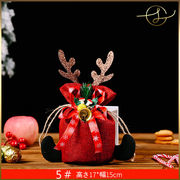 【5種】クリスマス巾着袋 鈴付き 雪だるま トナカイ サンタさん プレゼント入れ お菓子袋
