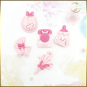 【5種】ピンク日傘 ベビーカー 電話 樹脂パーツ デコパーツ DIYパーツ 手芸 ドールハウス ハンドメイド