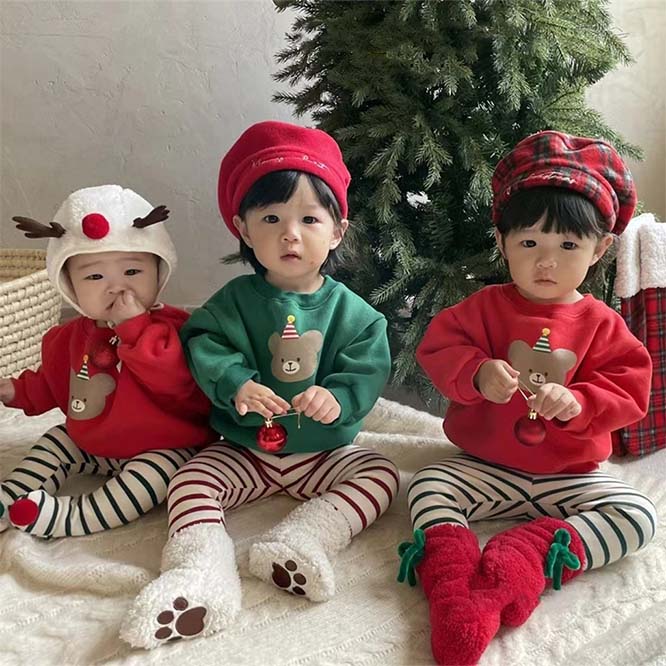 【2022クリスマス衣装】韓国風子供服 ベビー服 キッズ 男女兼用 お出かけ パーカー