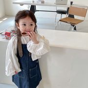 【2022秋新作】韓国風子供服 ベビー服 可愛い オーバーオール デニムサロペット 肩ひも調節可能