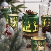 ガラス燭台 ボール クリスマス用 飾り ゴールド オーナメント クリスマスツリー用 Christmas 装飾品