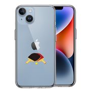 iPhone14 側面ソフト 背面ハード ハイブリッド クリア ケース 卓球 ラケット