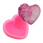石鹸ローソク アロマキャンドル バスボール素材 シリコンモールド レジン枠 バレンタイン 粘土 薔薇ハート