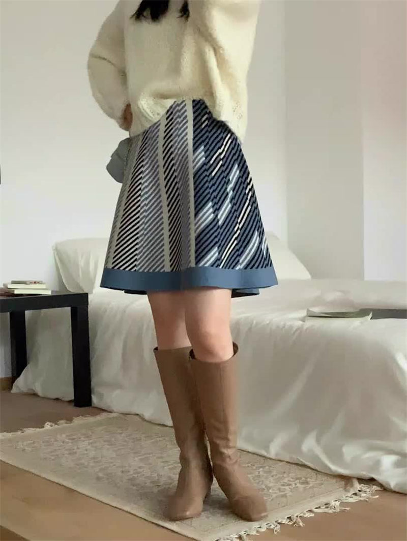秋冬INS 新作 カジュアル   ファッション 高級感 快適な肌触り ニットスカート