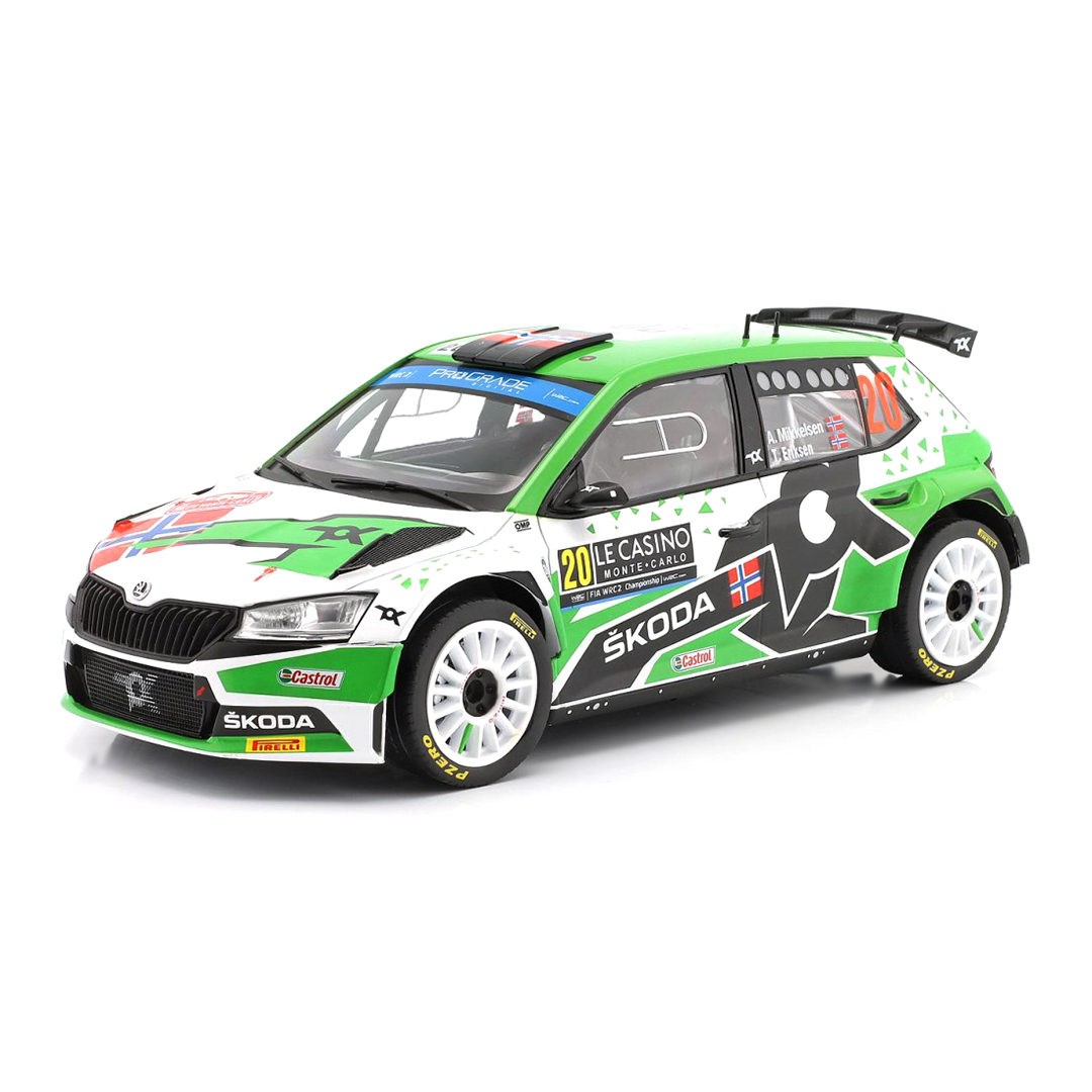 ixo/イクソ シュコダ ファビア Rally2 EVO 2022年モンテカルロ WRC2優勝 #20 A.Mikkelsen/T.Eriksen