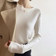 【2022冬服】韓国風レディース服 トップス  レディース　インナーシャツ　長袖Tシャツ シャツ