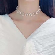 新品  大人気  韓国ファッション アクセサリー レディース ネックレス ペンダント 気質 パール