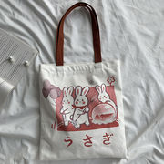 トートバッグ　エコバッグ　ズックバッグ　キャンバス　鞄　韓国ファッション　兎