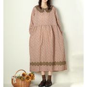 印象的な大人デザイン 秋冬 ロングタイプ ロング丈 ワンピース レディース スカート 韓国ファッション