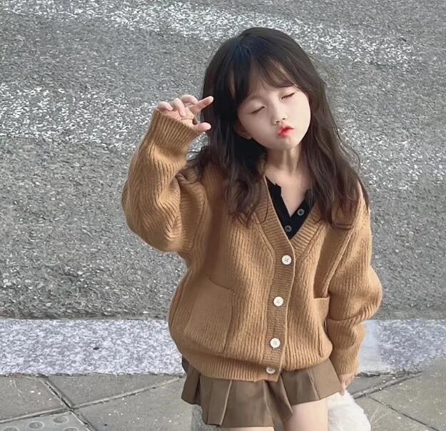2023春新品　韓国風子供服 カーディガン　スカート　わけて販売　90-150cm　