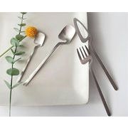 素敵なデザイン INSスタイル ナイフとフォーク コーヒースプーン 食器 4点セット ステンレス 洋食