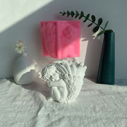 石鹸ローソク アロマキャンドル レジン枠シリコンモールド バレンタイン 幾何学型 天使羽 植木鉢 瓶 置物