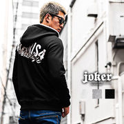【パーカー】ポンチバックプリントジップパーカースウェット／joker