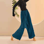 ダンス教室 ベリーダンス バレェ ヨガ ガウチョパンツ ズボン ダンスパンツ ワイドパンツ 練習服 3色S-XL