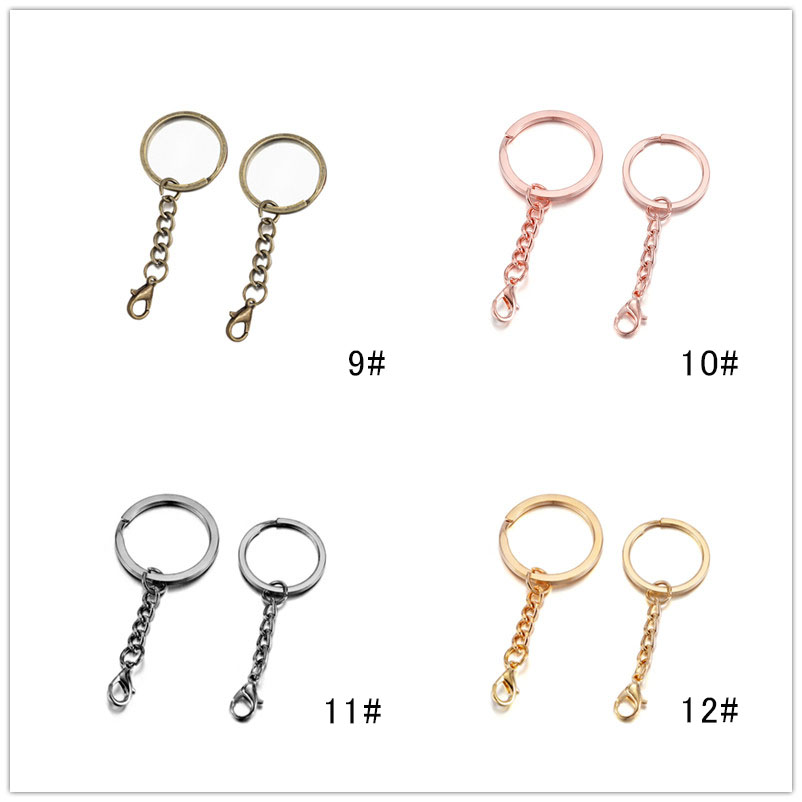 ニコイル【12色】ねじ式ヒートン付き キーホルダー金具 DIYパーツ 手芸