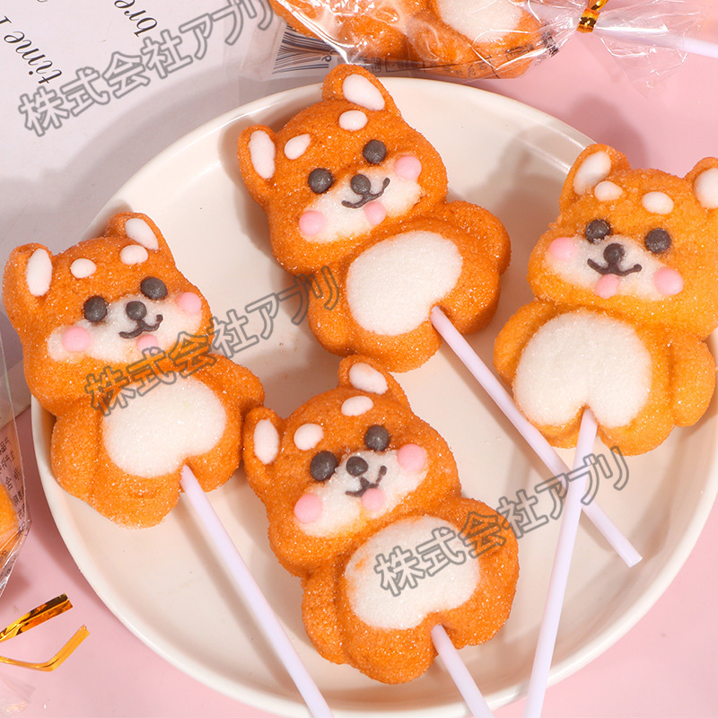 『タイムセール』柴犬☆マシュマロ 16本入】柴犬マシュマロ 柴犬型 ドッグ 犬 いぬマシュマロ