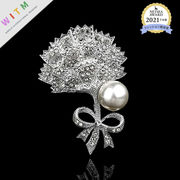 花束 真珠 着物 ラインストーン 可愛い ブローチピン 設計感 コサージュ 上品 アクセサリー プレゼント