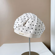 上品な網糸の水玉ベレー帽女性夏のファッション画家帽アウトドアファッションのベレー帽