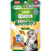 ［ライオン］PETKISS ネコちゃんの歯みがきおやつ チキン味 プチ 14g