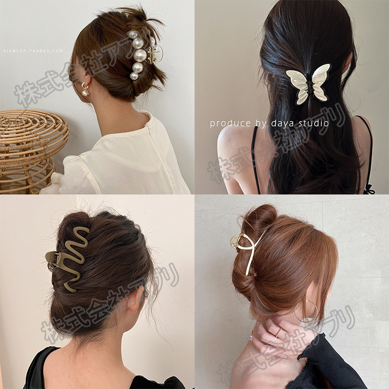 ヘアクリップ ヘアアクセサリー 髪飾り リボン 韓国 レトロ - 9