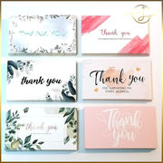 【6種】植物 ピンク サンクスカード ありがとう 販促カード ショップカード ギフト 包装