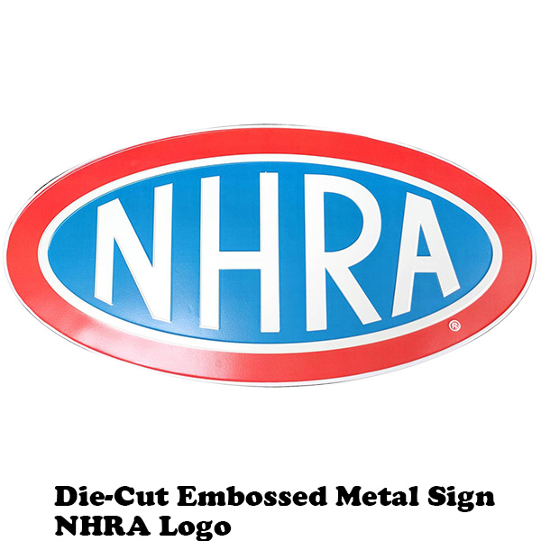 ブリキ看板 エンボスメタルサイン NHRA Logo アメリカン 雑貨 ガレージ 