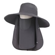 つばの大きいバケットハット個性的なLOGO日焼け止めサンバイザー夏の顔隠し帽子アウトドアサンバイザ