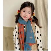 秋冬新作　赤ちゃん・子供用スクエアタオル    韓国風  子供スカーフ 赤ちゃんビブ 暖かい スカーフ