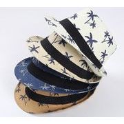新品西洋式帽子麦わら帽子キャップ日焼け止めトッパー大人　プリント