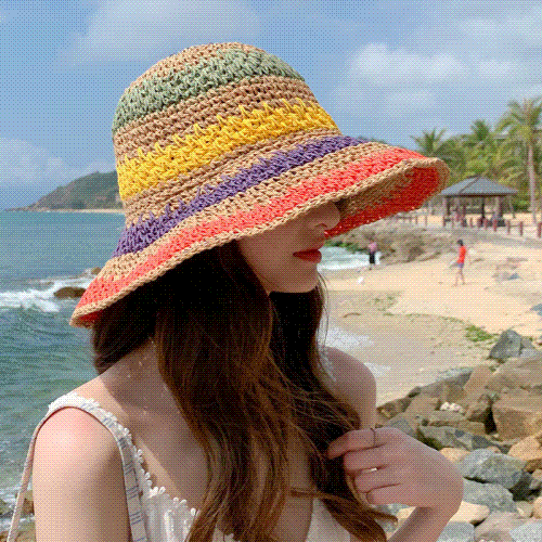 麦わら帽子　帽子　夏　UVカット　つば広　日焼け防止　紫外線対策　海　レディース　折りたたみ