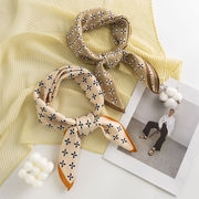 スカーフ　細め　夏　エレガント　バッグ飾り　ヘア結び　 65*65cm 韓国ファッション