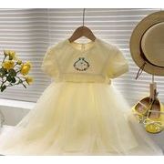 キッズ  半袖 可愛い  子供服 ファッション 2022新作 韓国風子供服 花柄 ワンピース 90cm-140cm