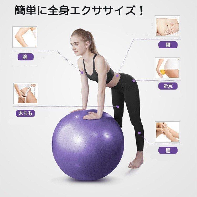 バランスボール 65cm エクササイズ スポーツ トレーニング ヨガ 空気