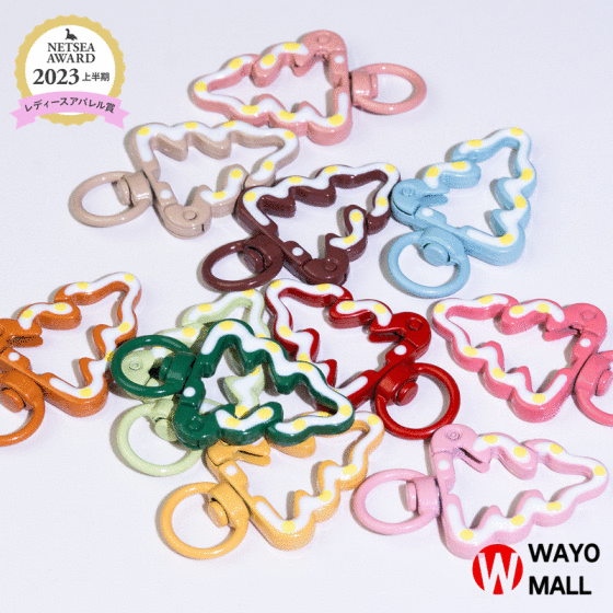 クリスマス キーホルダー金具   ハンドメイド キーリング アクセサリー DIY 手芸用品