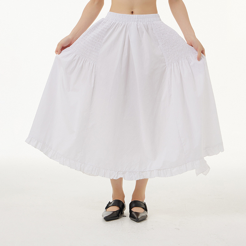 2023夏新作婦人服ゆったり着やせハーフスカート裾フレアー飾りハーフスカート