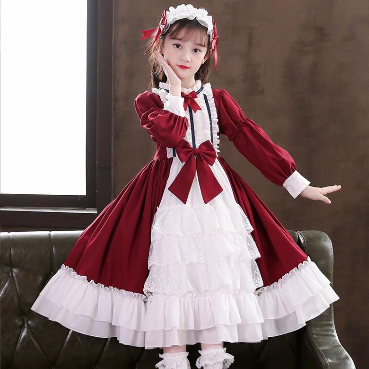 春と秋 女の子☆ファッションドレス☆ロリータドレス☆子供服
