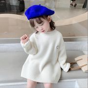 春秋冬女の子ニット、かわいいセーター、子供服、新作ファッション★100-140