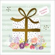 グリーティングカード 誕生日/バースデー「プレゼントと花」 メッセージカード