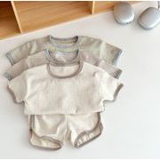2024 夏 韓国風子供服 ベビー服 セットアップ  Tシャツ+ショートパンツ  カジュアル  3色