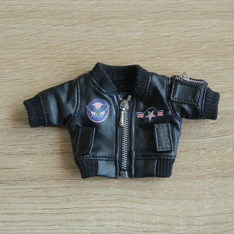 新作 ぬいぐるみ用服 ドール用 着せ替え服 おもちゃ BJD 12/14cmぬい 通用服 上着 PUジャケット