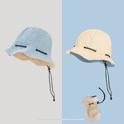 韓国両面カウボーイバケットハットキャペリン女性携帯手提げ財布帽子夏の日焼け止めつば広帽子