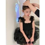 2023夏人気   韓国風子供服    キッズ   ベビー服    プリンセス   ワンピース     女の子    可愛い  2色