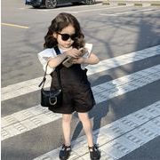 夏新作  人気   韓国風子供服  キッズ   ベビー服  トップス+オーバーオール  セットアップ   チョッキ