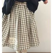 2023秋冬新品  韓国風子供服   キッズ服   チェック   ハーフスカート    ファッション