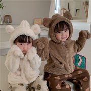 2023新品  冬 韓国風子供服   キッズ服    長袖  トップス   可愛い  コート   ふわふわ もふもふ   2色