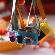 INS  DIY  新作   撮影道具    ミニチュア    発声 発光    キーホルダー   デコレーション  カメラ  3色